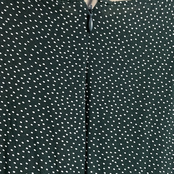 LOFT Dark green / white pattern Faux Wrap dress . NEW condition .SZ 14 - Picture 5 of 7